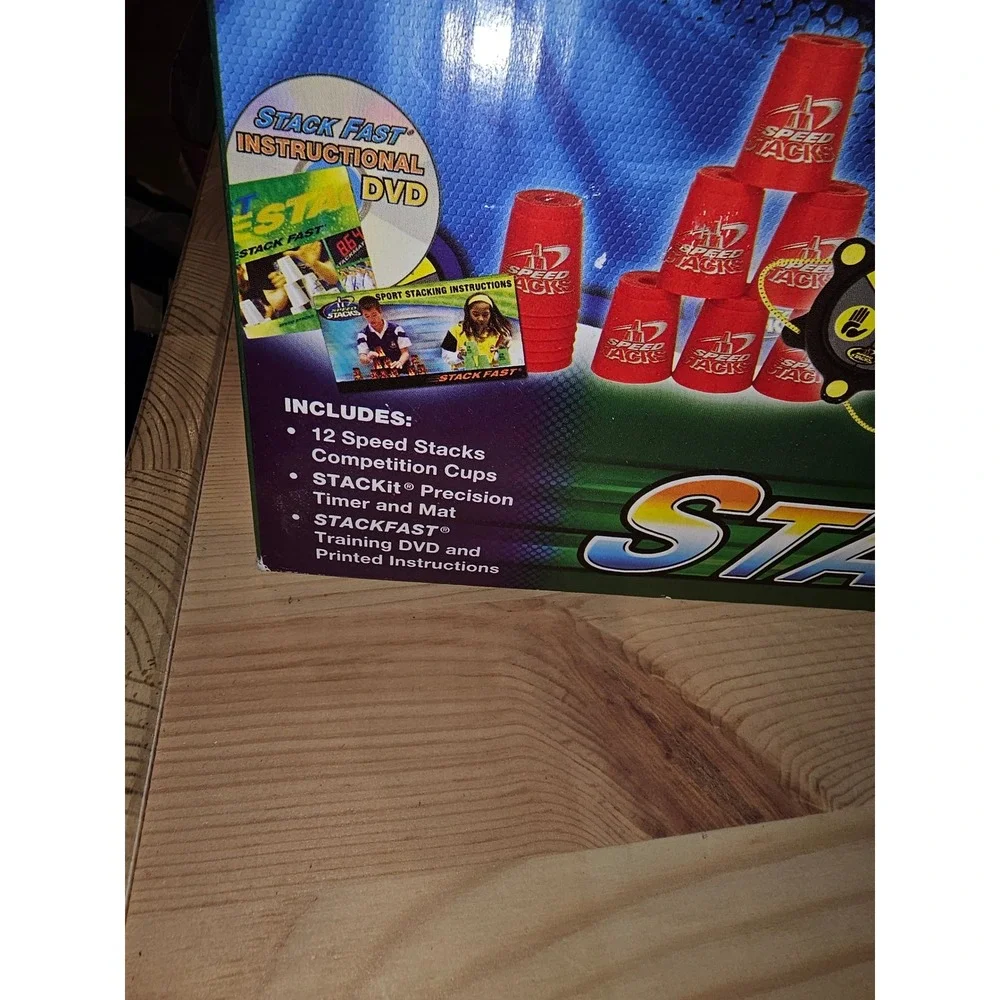 Speed Stacks Stack Pack Sport Stacking Set with Timer Mat 12 Cups and DVD Red‎